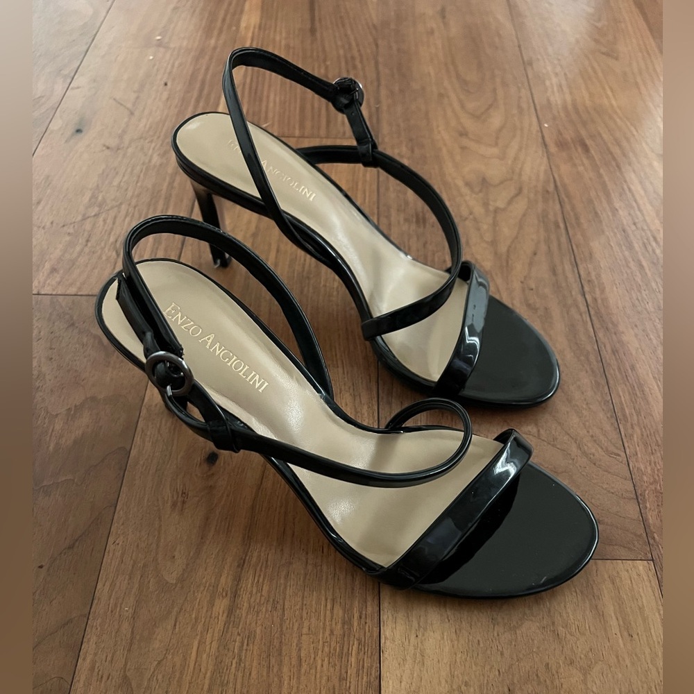Enzo Angiolini Black Strappy Heels